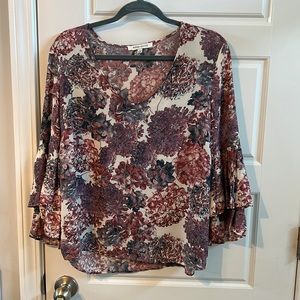 Floral hydrangea blouse